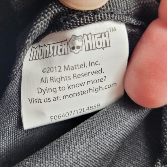 MONSTER HIGH | skull & bow zip pencil case/small clip purse - Picture 5 of 9